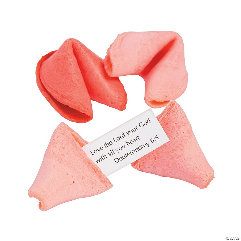 Pink & Red Bible Verse Fortune Cookies - 50 Pc. Image