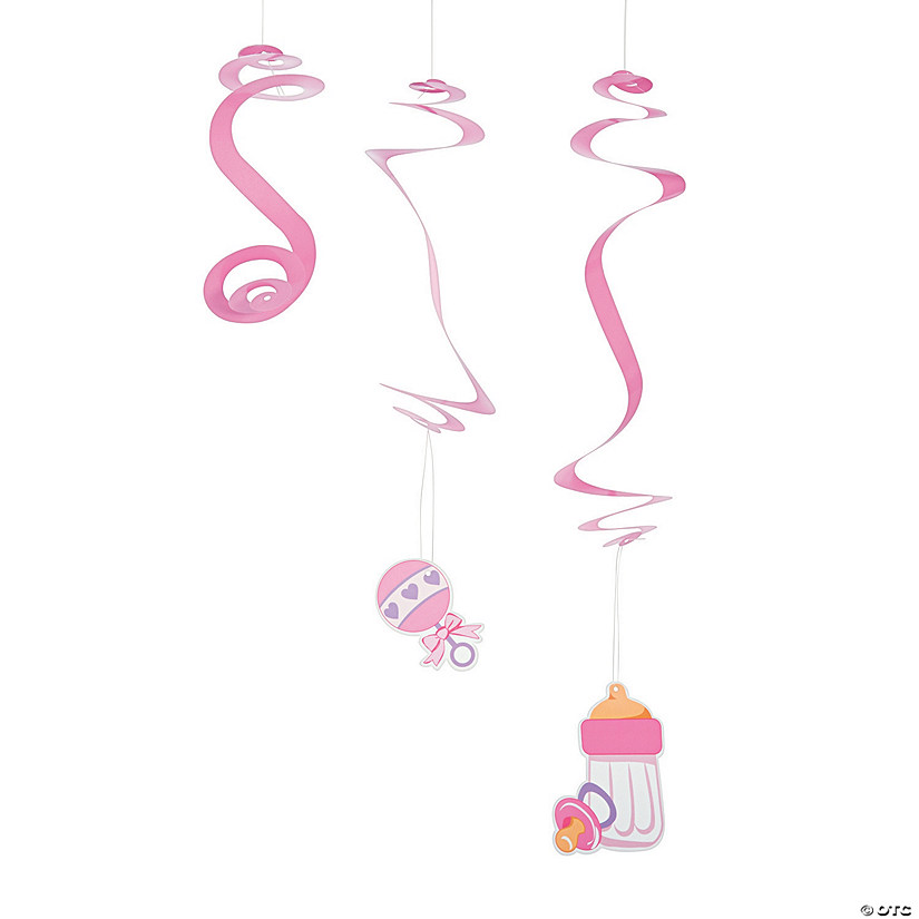 Pink Baby Shower Hanging Swirls Mega Pack Discontinued