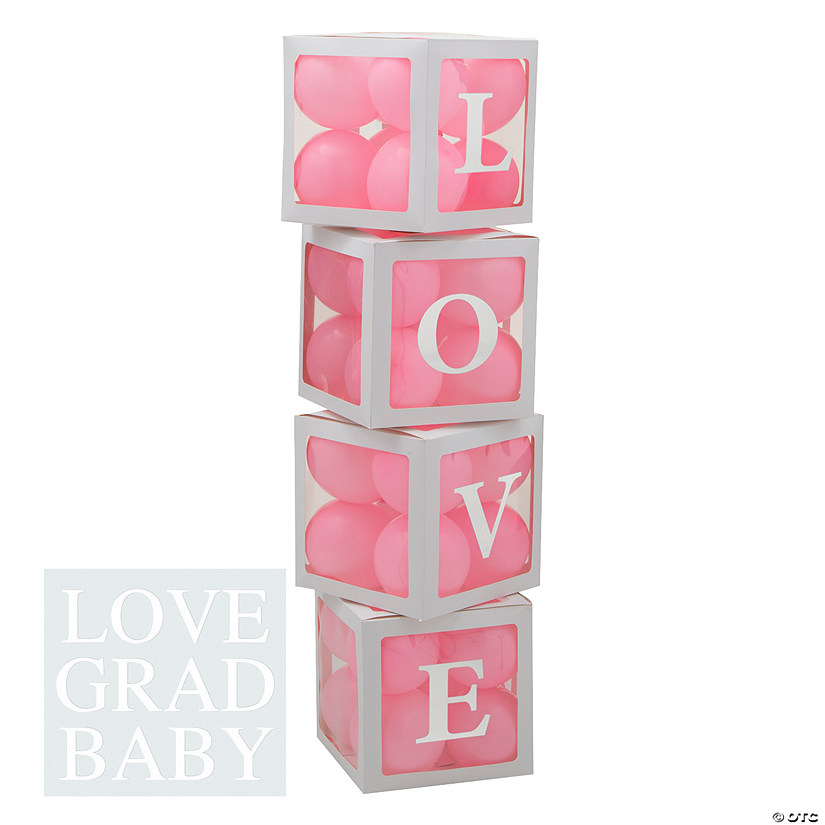 Pink Balloon Block Boxes Kit 87 Pc. Oriental Trading