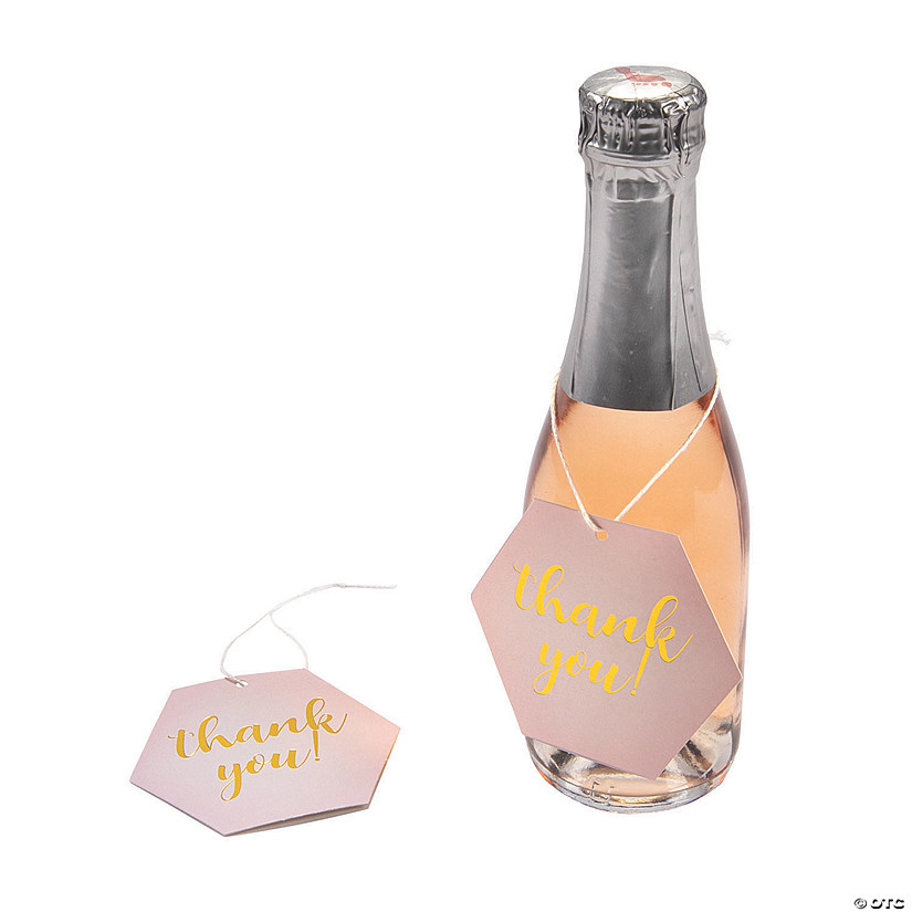 Pink Champagne Favor Tags Image