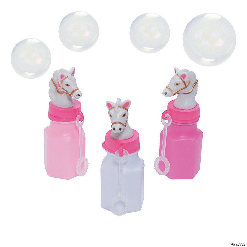 Pink Cowgirl Bubble Bottles - 12 Pc. Image