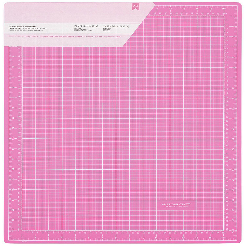 Pink Double-Sided Self-Healing Cutting Mat-18"X24" Image