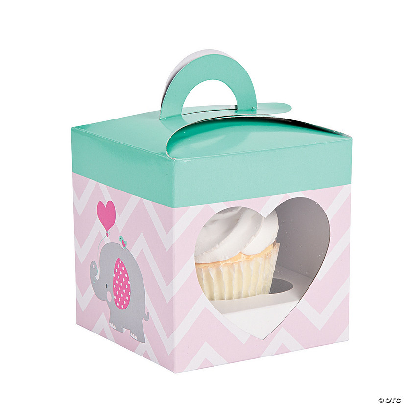 Pink Elephant Cupcake Boxes | Oriental Trading