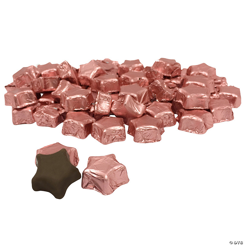 Pink Foil-Wrapped Chocolate Stars - 57 Pc. Image