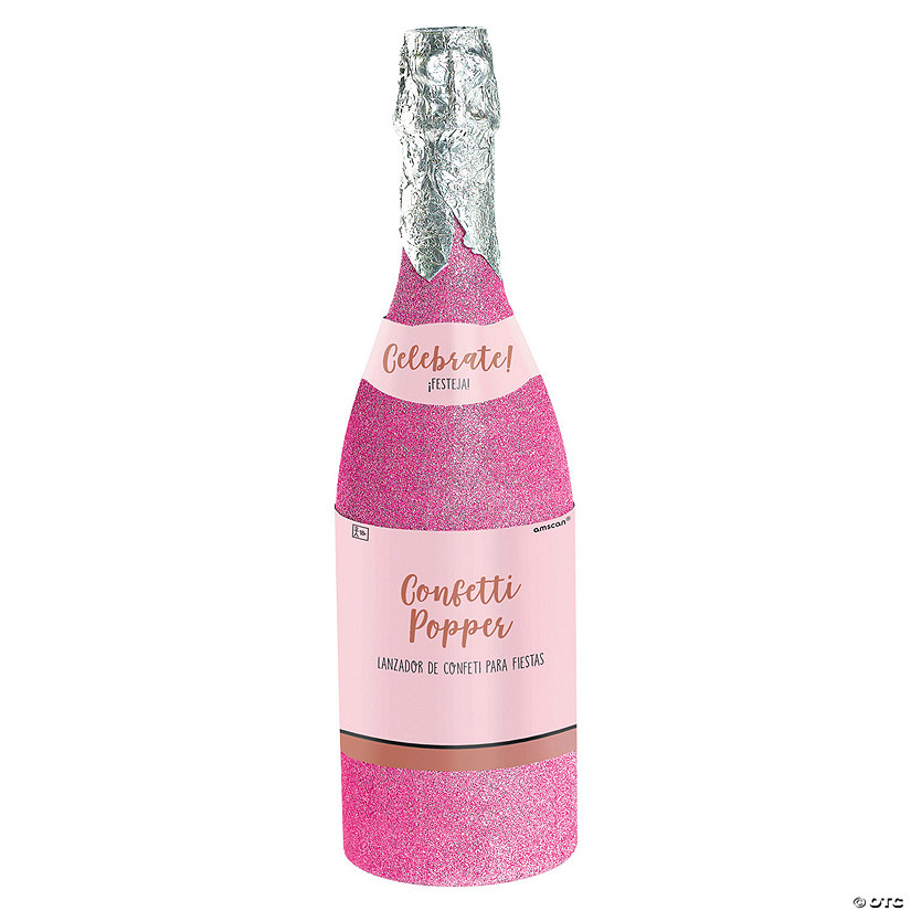Pink Glitter Bottle Confetti Party Popper Oriental Trading