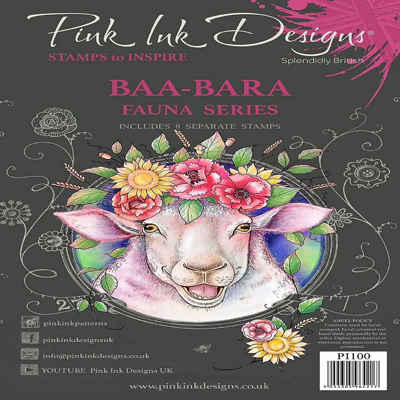 Pink Ink Designs BaaBara A5 Clear Stamp Set Image