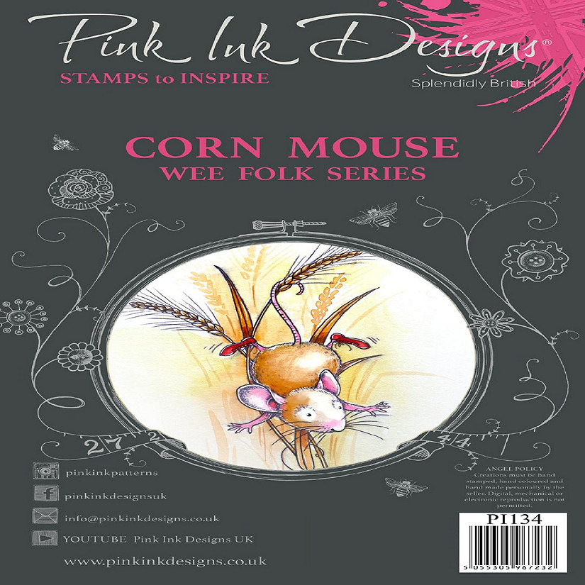 Pink Ink Designs Corn Mouse A7 Clear Stamp Image