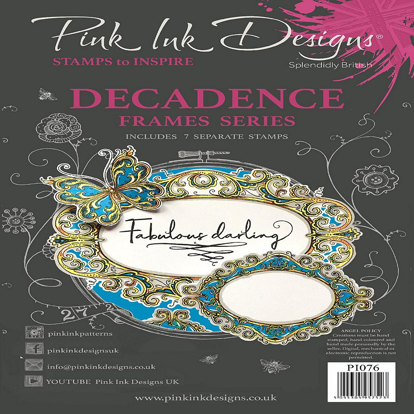 Pink Ink Designs Decadance A5 Clear Stamp Set Oriental Trading