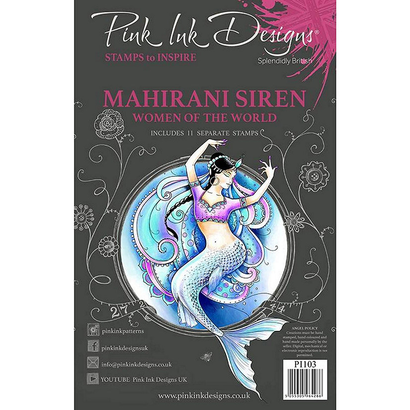 Pink Ink Designs Mahirani A5 Clear Stamp Set Image