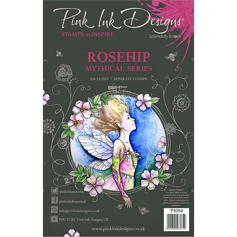 Pink Ink Designs Rosehip A5 Clear Stamp Set Image