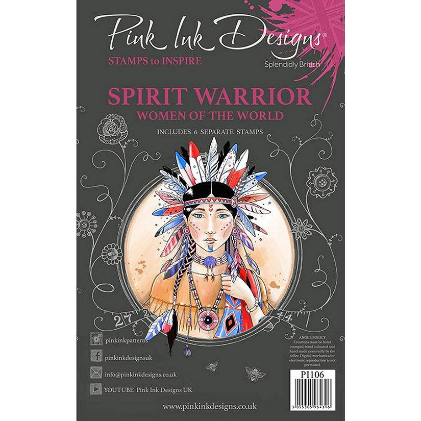 Pink Ink Designs Spirit Warrior A5 Clear Stamp Set Image