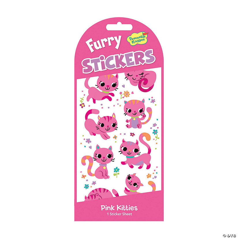 Pink Kitties Stickers: Pack of 12 Image