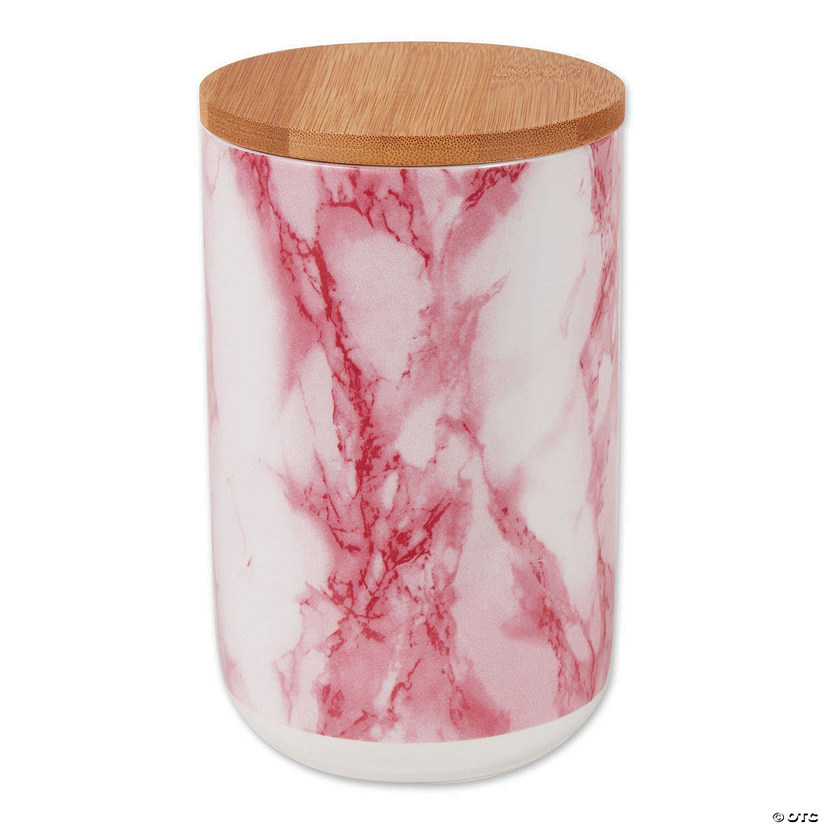 Pink Marble Ceramic Treat Canister Image