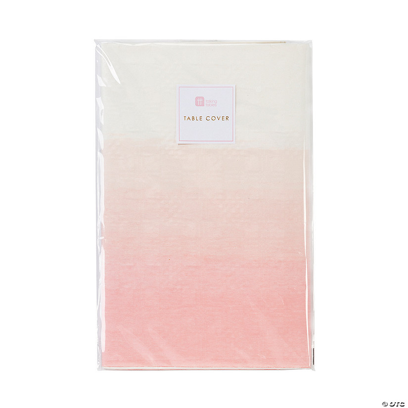 Pink Ombre Paper Tablecloth Image