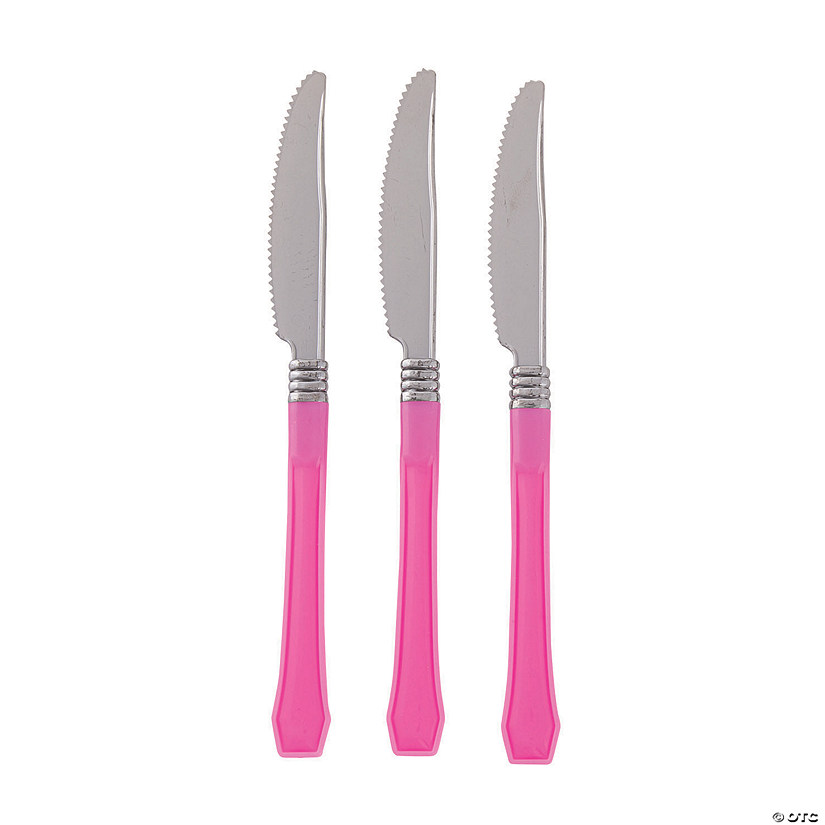 Pink Premium Plastic Knives - 20 Ct. Image