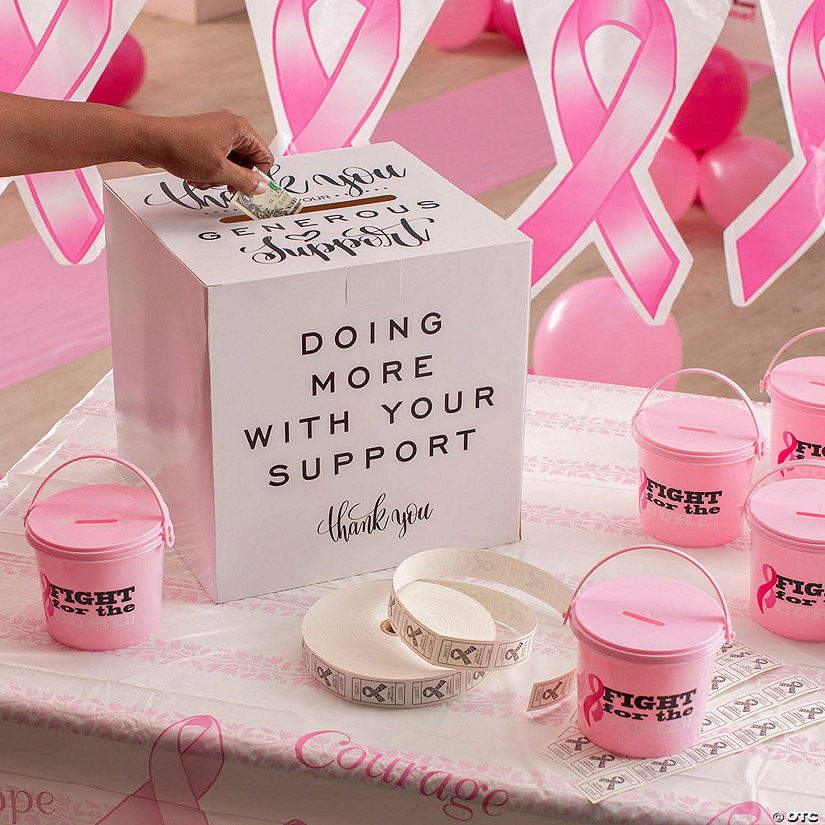 Pink Ribbon Donation Table Decorating Kit 16 Pc. Oriental Trading