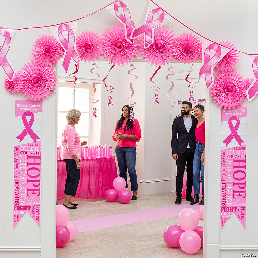 Pink Ribbon Event Decorating Kit - 15 Pc. Image