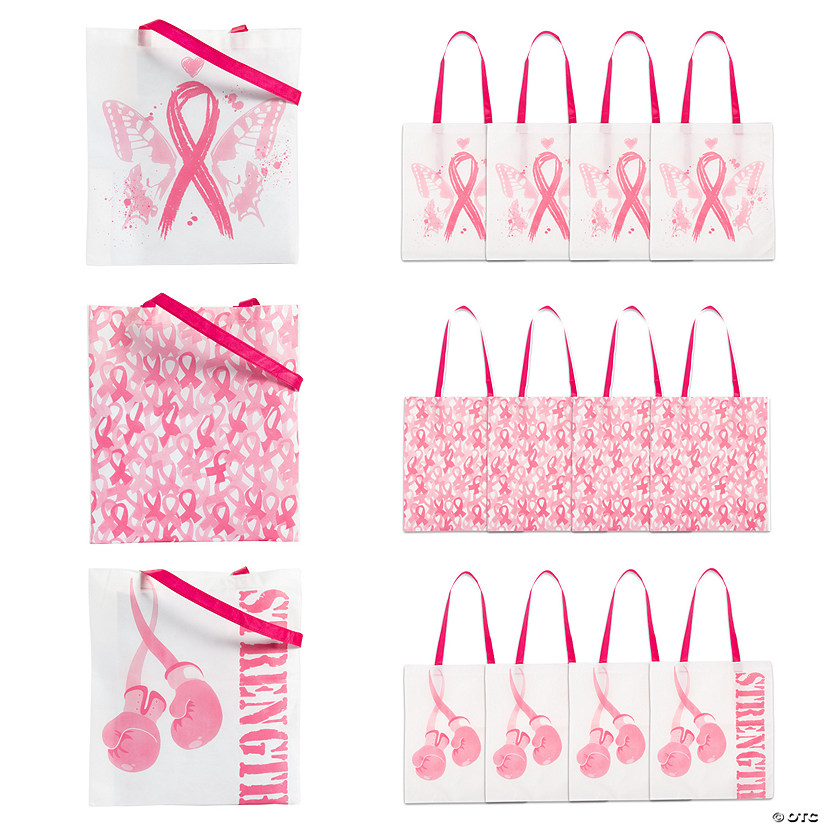 pink ribbon tote bags