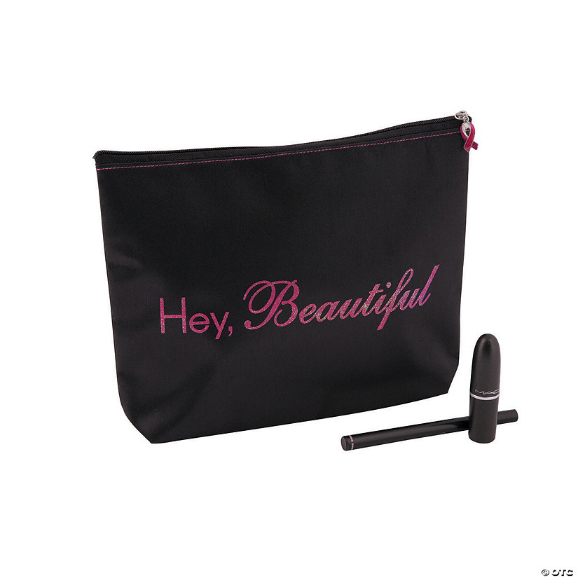 Pink Ribbon Makeup Bag Image