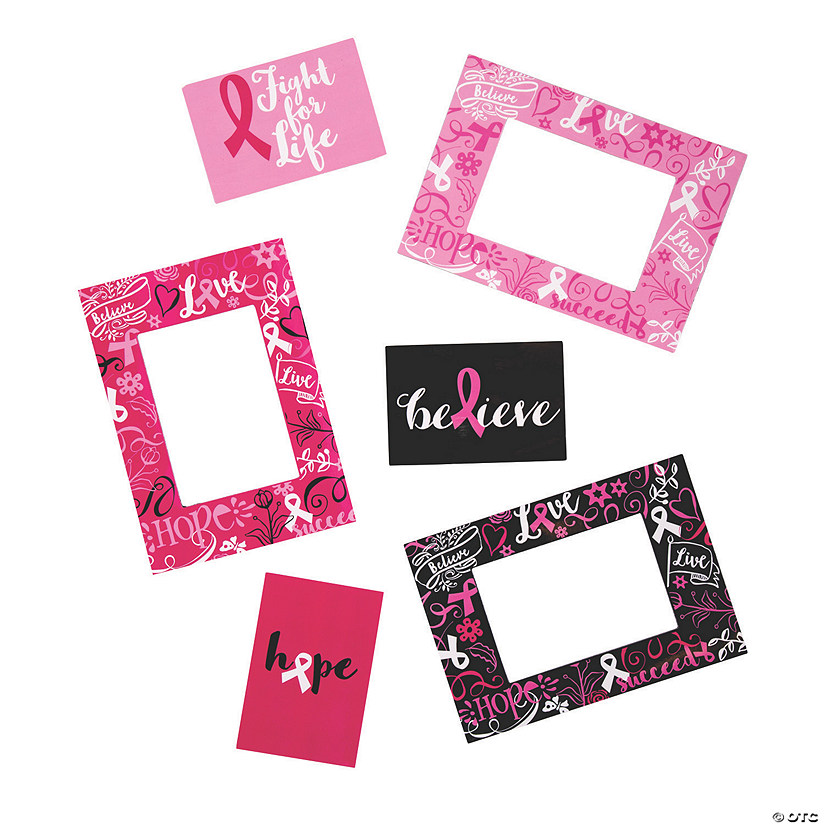 Pink Ribbon Picture Frame Magnets - 12 Pc. Image