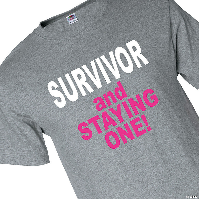 Pink Ribbon Survivor Adult's T-Shirt Image