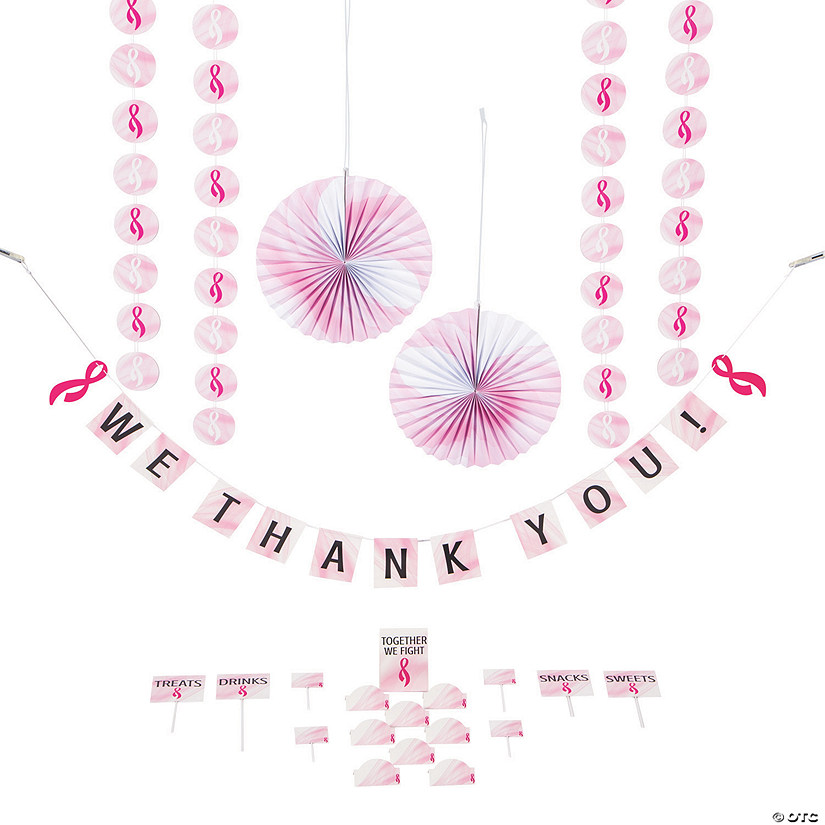 Pink Ribbon Treat Table Decorating Kit Image