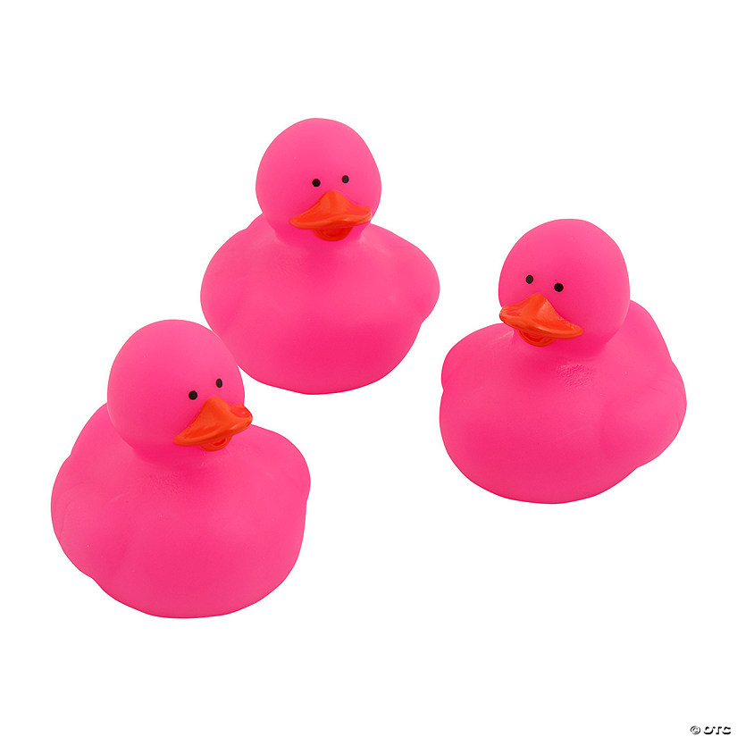 Pink Rubber Ducks - 12 Pc. Image