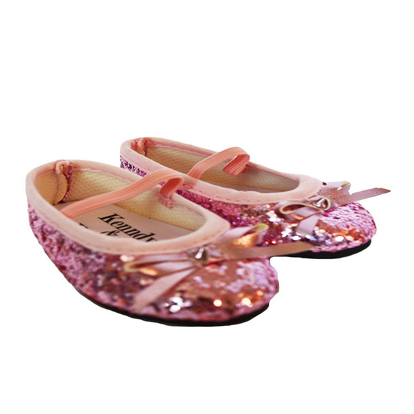Pink Sparkle Flats Fits 18 Inch  Fashion Girl Dolls Image