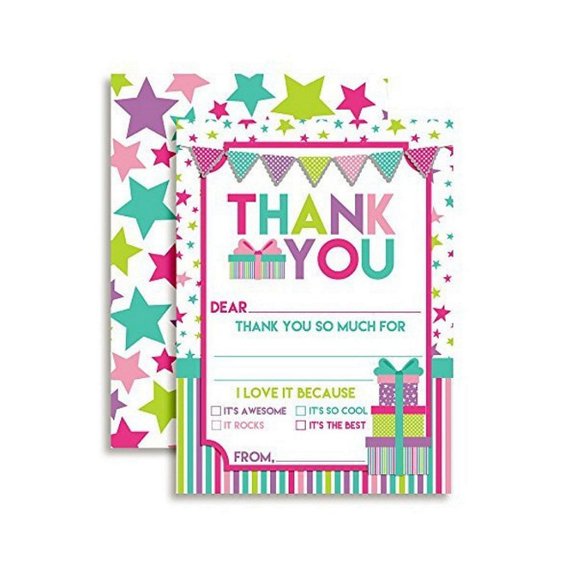 Pink Stars & Presents Thank You 20pc. by AmandaCreation Image