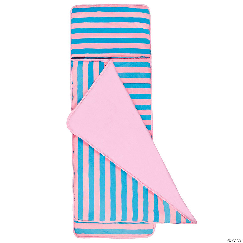 Pink Stripes Plush Nap Mat Image