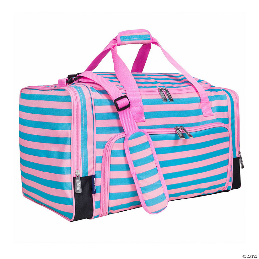 Pink Stripes Weekender Duffel Bag Image