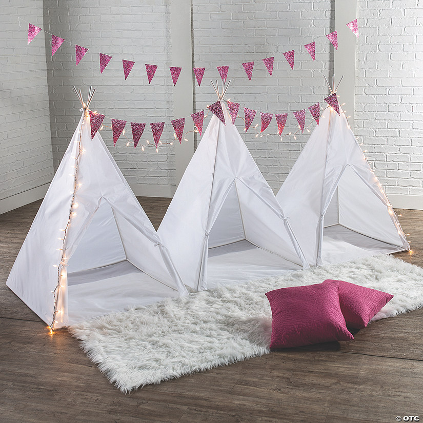 Pink Teepee Tent Kit Set of 3 Image