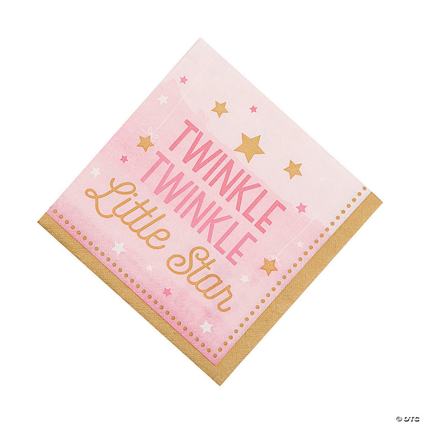 Pink Twinkle Twinkle Little Star Luncheon Napkins - 16 Pc. Image