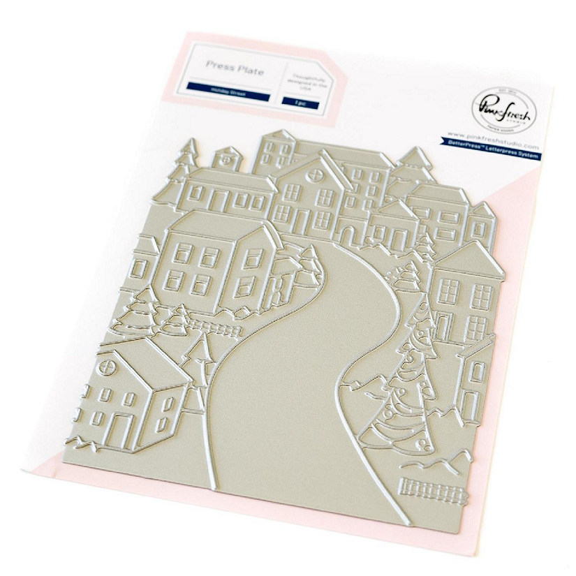 Pinkfresh Studio Press Plate-Holiday Street | Oriental Trading