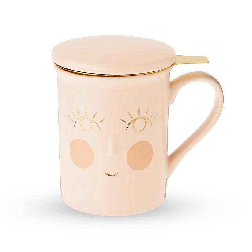 Pinky Up Annette Hello Beautiful Ceramic Tea Mug and Infuser by Pinky Image