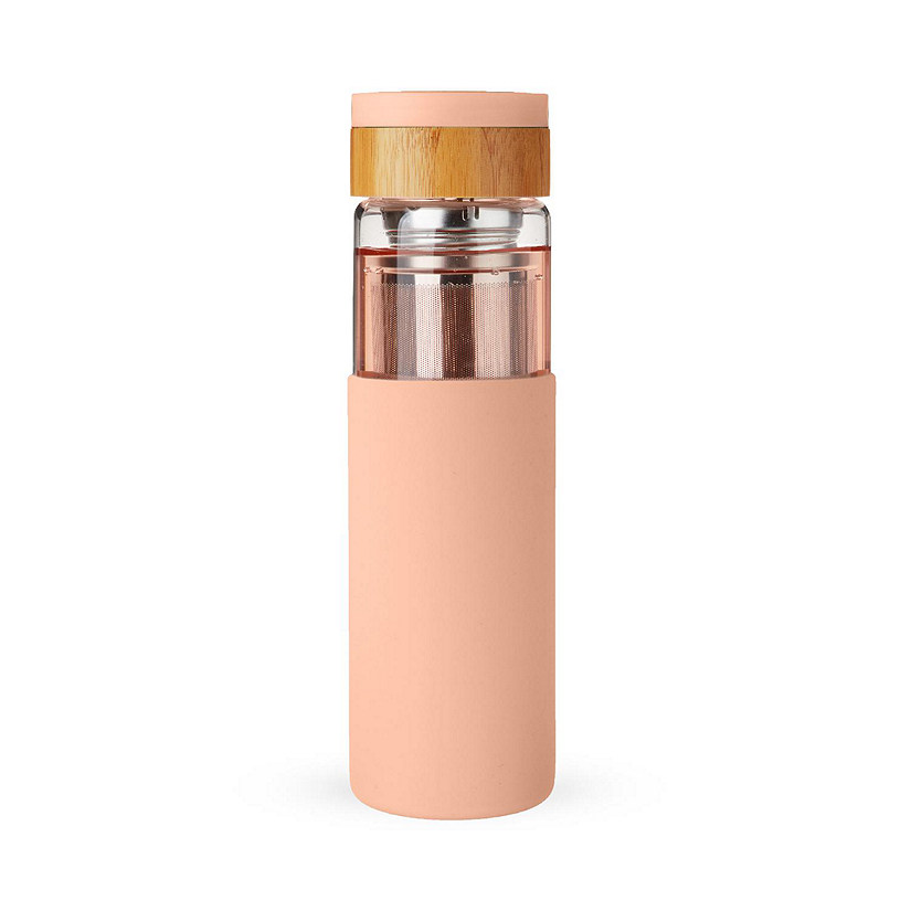 Pinky Up Dana Glass Travel Mug in Coral by Pinky Up Image