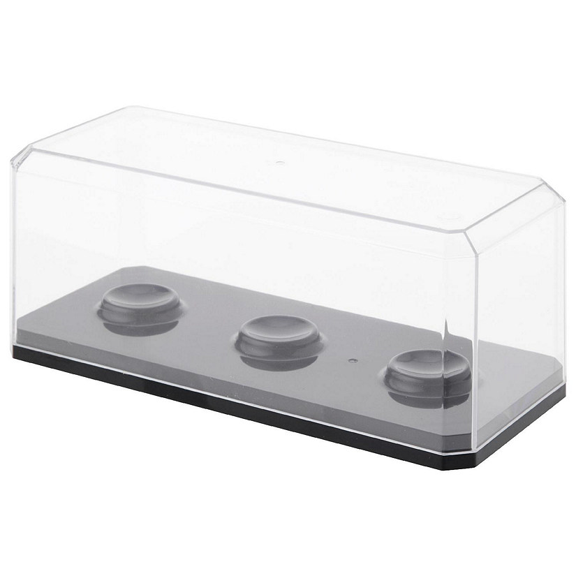 Pioneer Plastics 143C3GOLF-BB Clear Plastic 3 Golf Ball Display Case with Black Base, 6.125" W x 2.625" D x 2.25" H, Pack of 2 Image