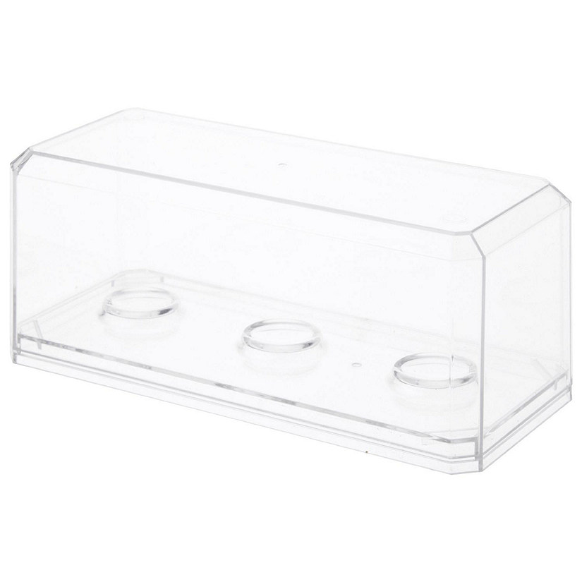 Pioneer Plastics 143C3GOLF-BC Clear Plastic 3 Golf Ball Display Case with Clear Base, 6.125" W x 2.625" D x 2.25" H, Pack of 12 Image