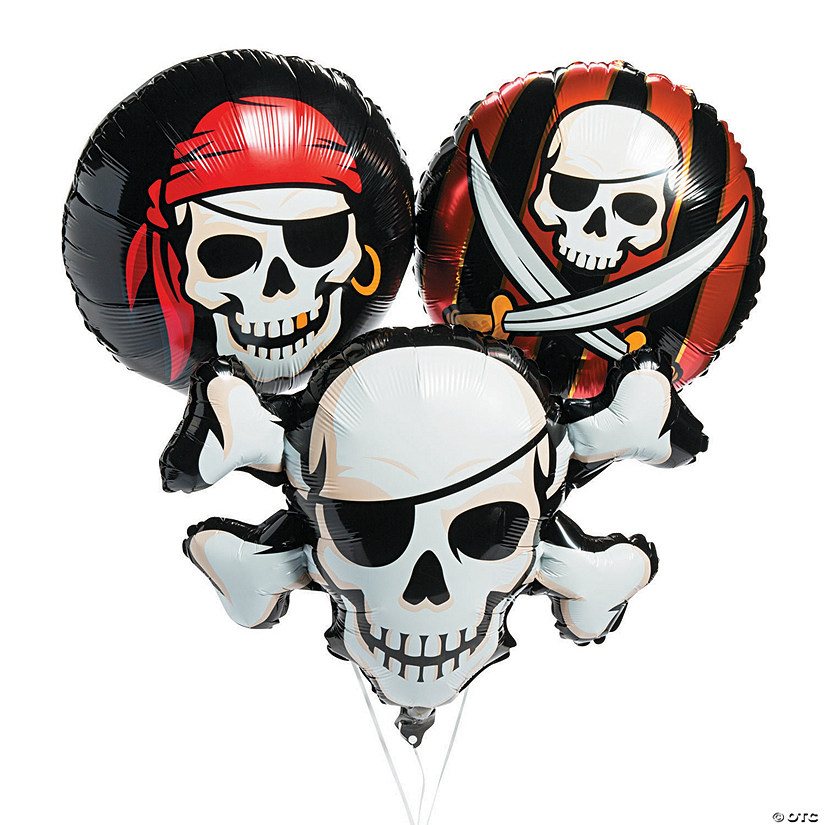 Pirate 18" Mylar Balloons - 3 Pc. Image