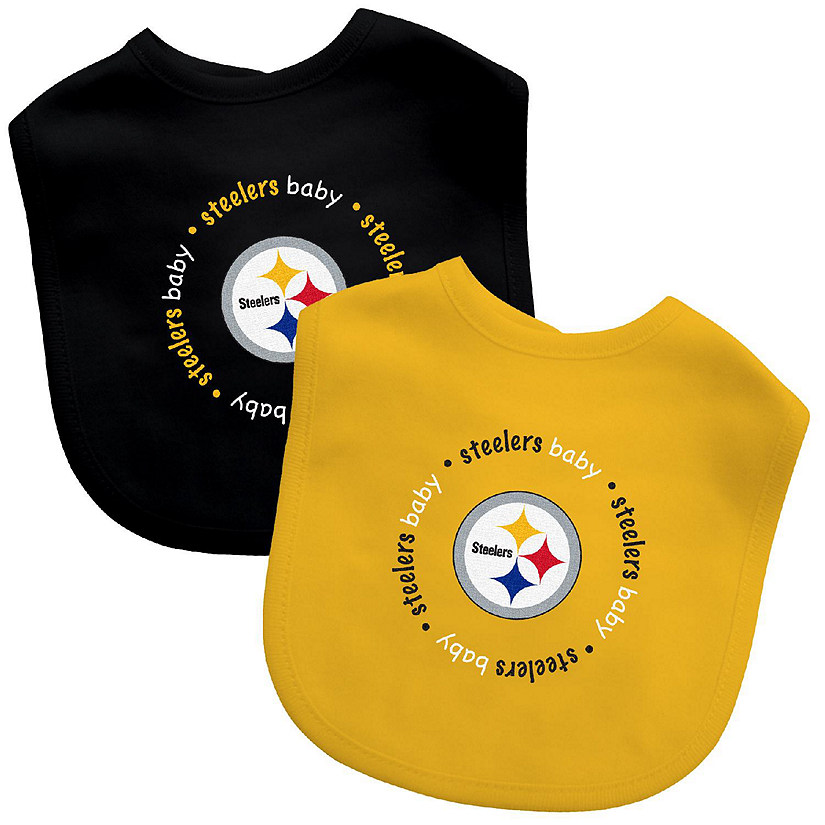 Pittsburgh Steelers - Baby Bibs 2-Pack - Yellow & Black Image