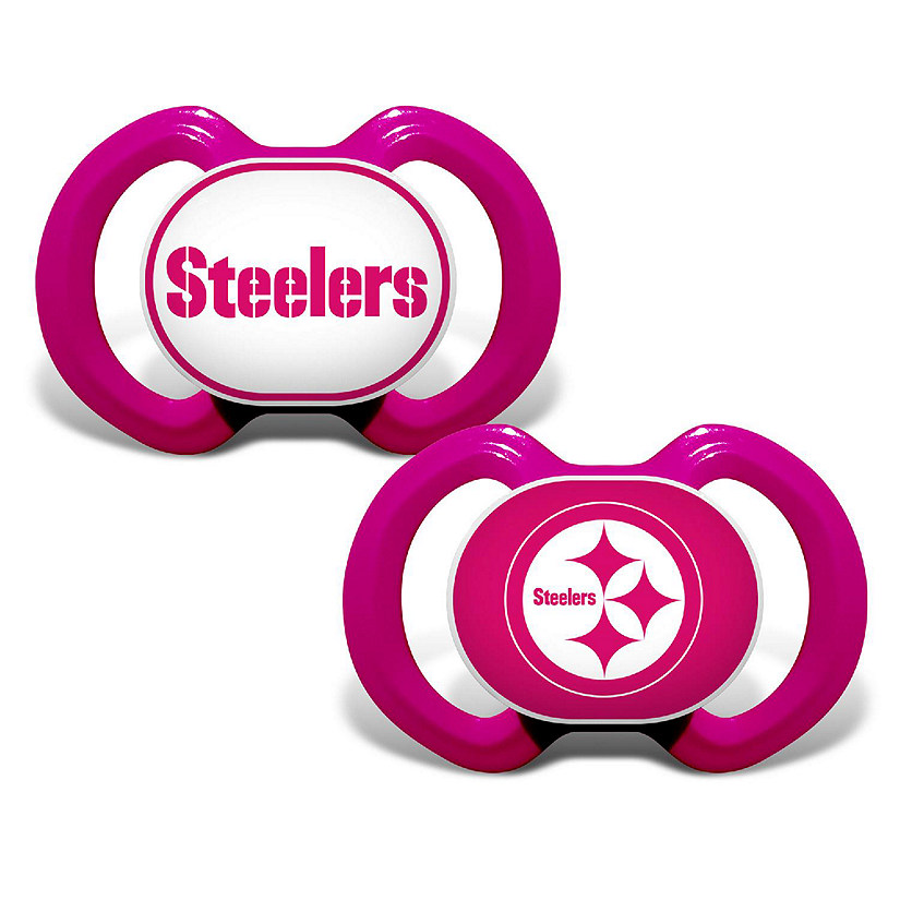 Pittsburgh Steelers - Pink Pacifier 2-Pack | Oriental Trading