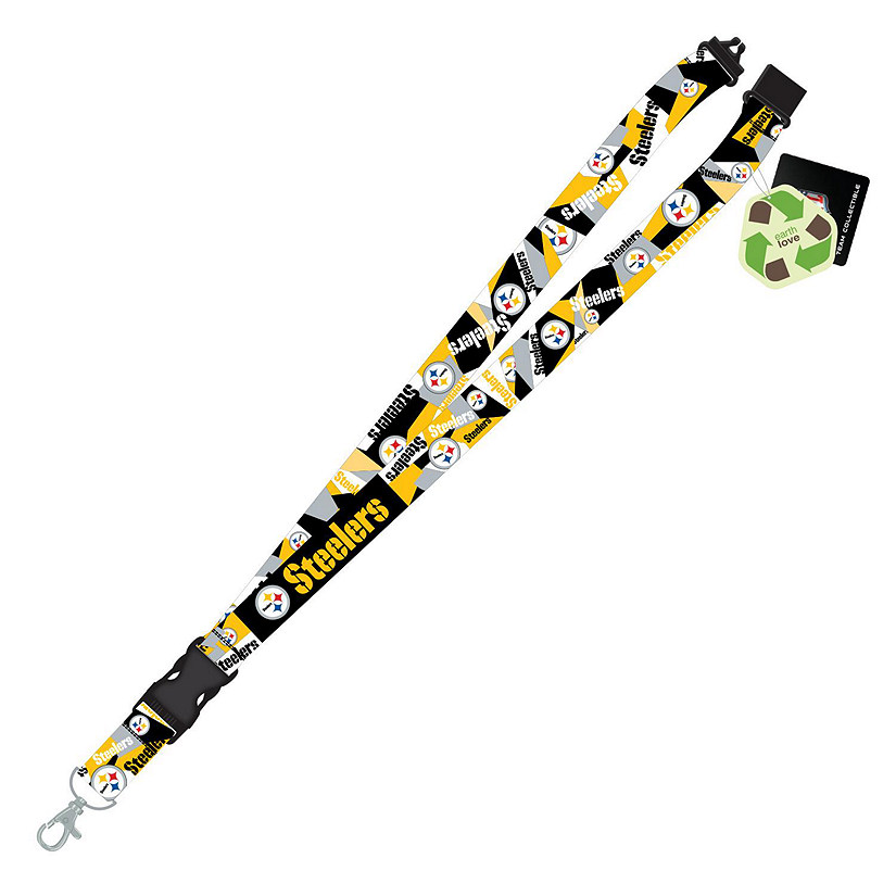 Pittsburgh Steelers RPET Sustainable Material Lanyard Image