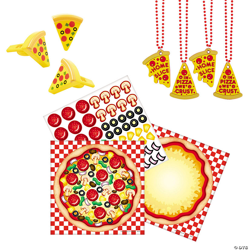 Pizza Party Handout Kit for 12 Image