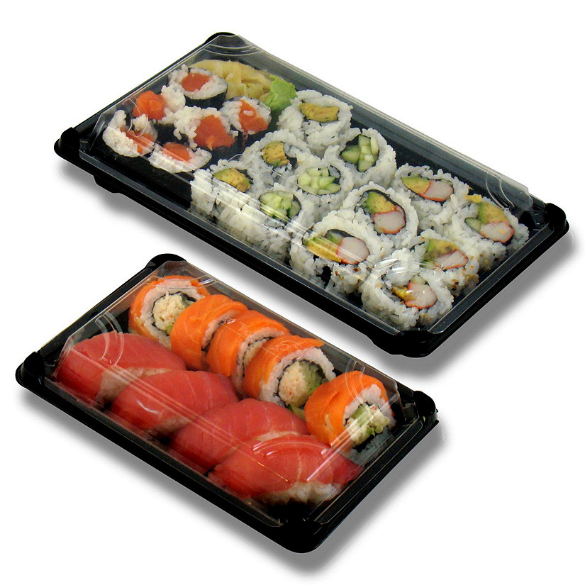 PLA Takeout Tray with Lid Combo 300 Pieces Oriental Trading