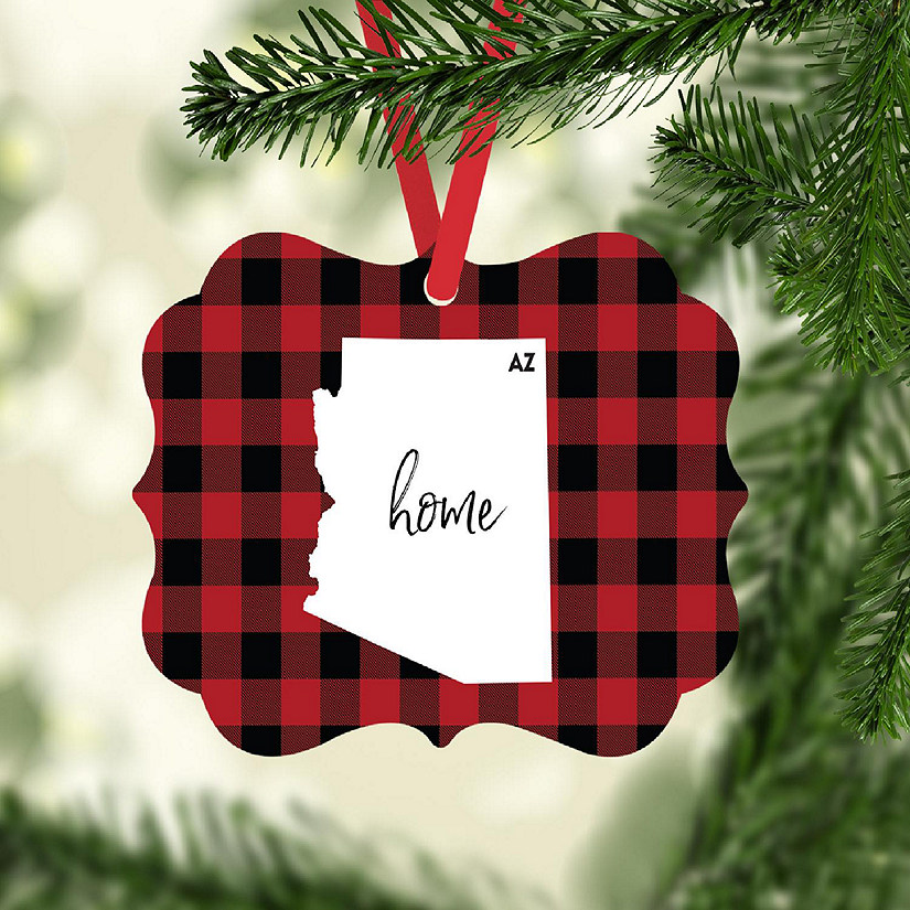 Plaid Fancy Frame Ornament Arizona Image
