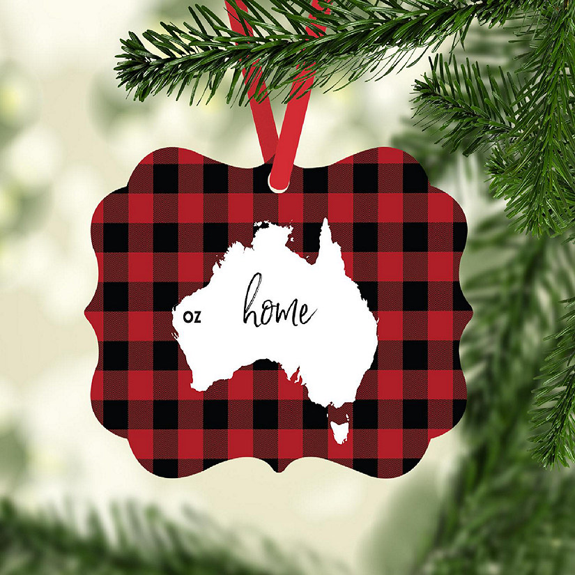 Plaid Fancy Frame Ornament Australia Image