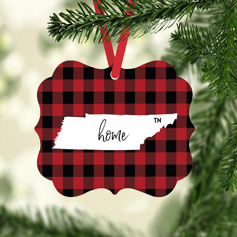 Plaid Fancy Frame Ornament Tennessee Image