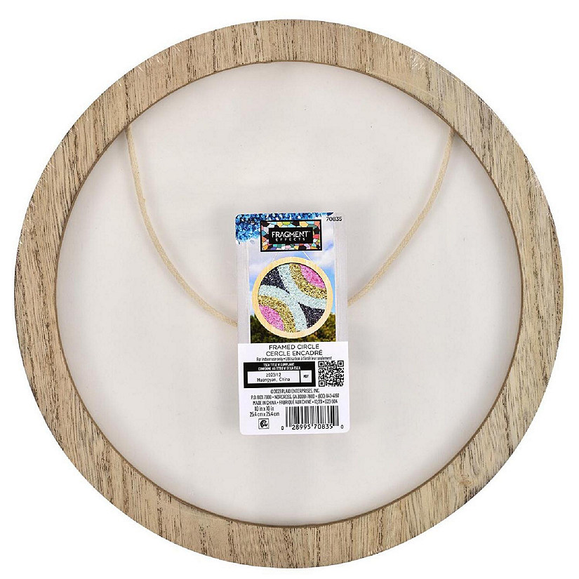 Plaid Fragment Effects Framed Surfaces-Circle 10" Image