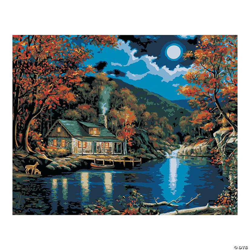 Plaid® Lakeside Cabin Paint By Number Kit Discontinued