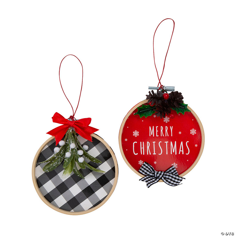 Plaid Merry Christmas Ornament Craft Kit - Makes 6 Image